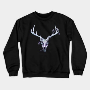 Deerskull and Roses Crewneck Sweatshirt